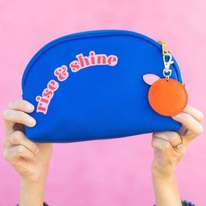 Like New Can’t Clutch This Blue Half Circle Clutch